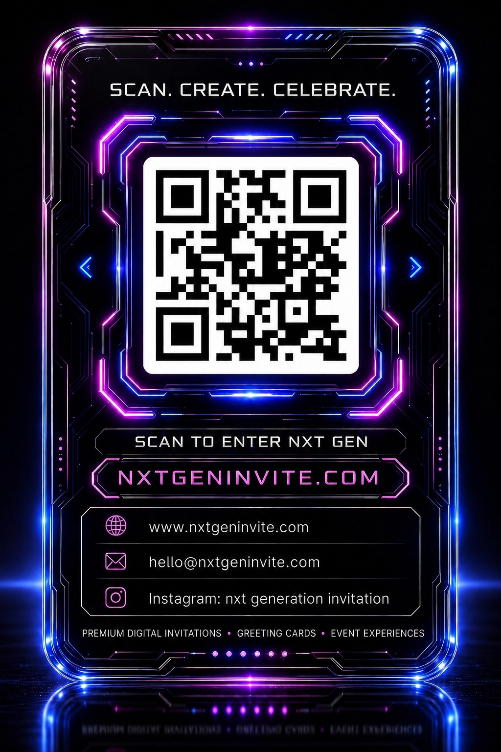 NXT GEN original Business Key back: Scan. Create. Celebrate.