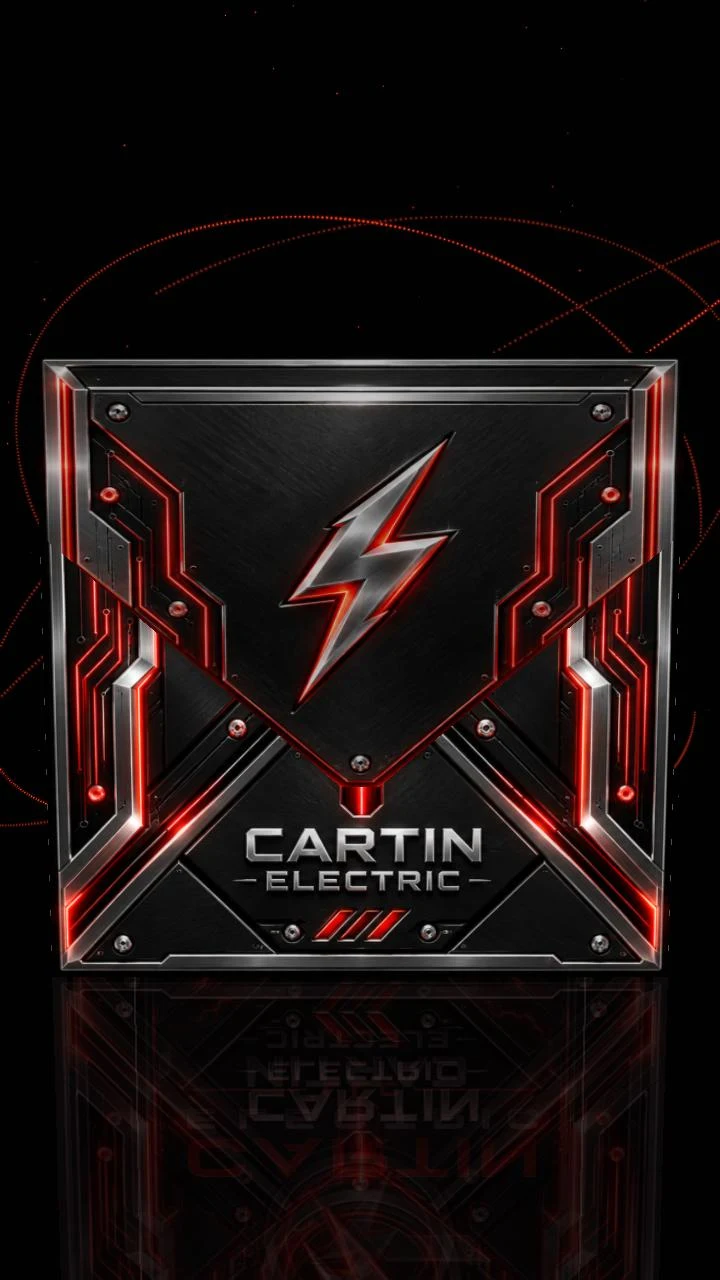 Cartin Electric custom black, red and chrome envelope